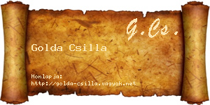 Golda Csilla névjegykártya